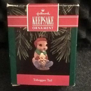 1992 Hallmark Ornament, Toboggan Tail